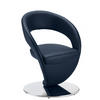 STUHL  in Stahl Mikrofaser  - Edelstahlfarben/Dunkelblau, Design, Textil/Metall (62/86/61cm) - Moderano