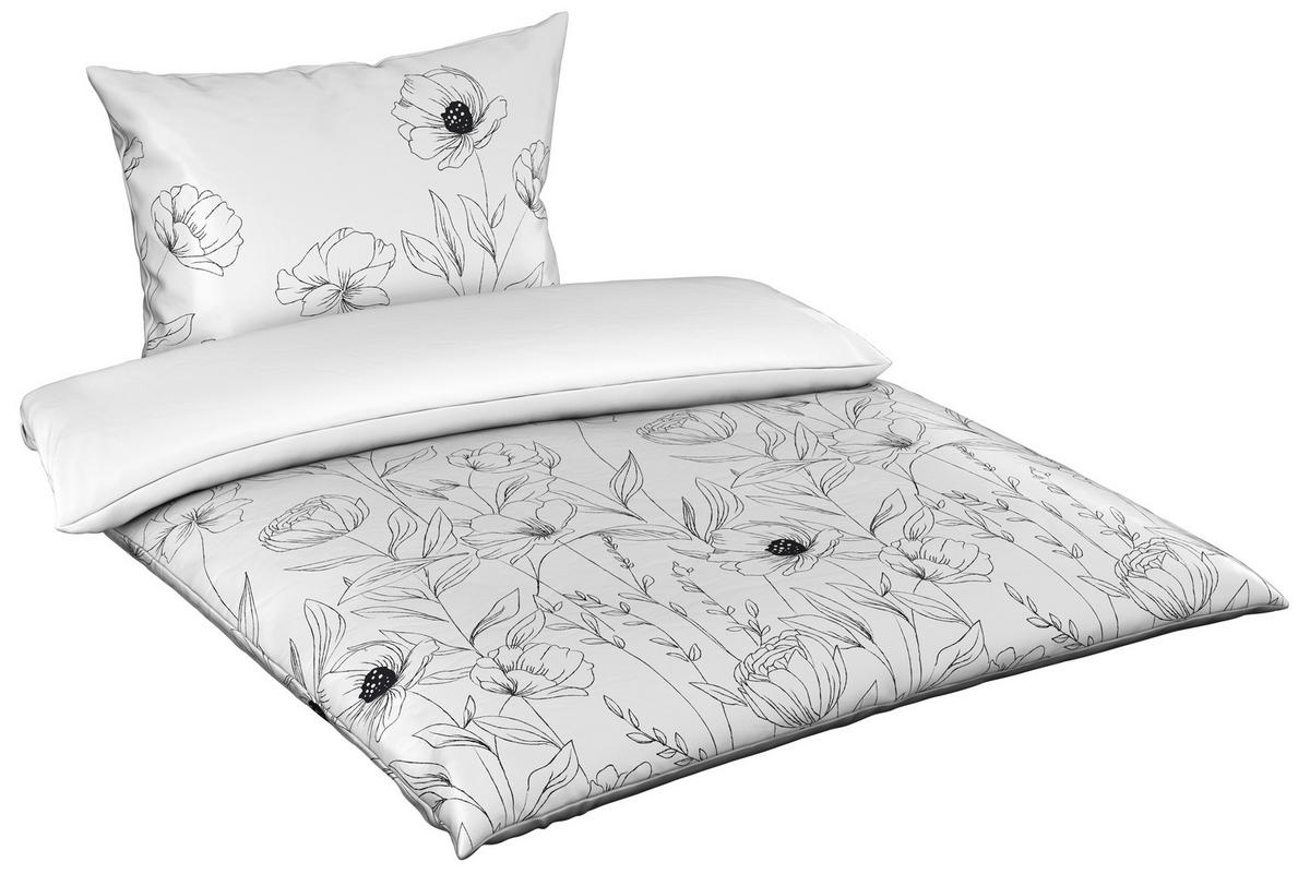 ÁGYNEMŰHUZAT-GARNITÚRA 140/200 cm  - fekete/fehér, Trend, textil (140/200cm) - Esposa