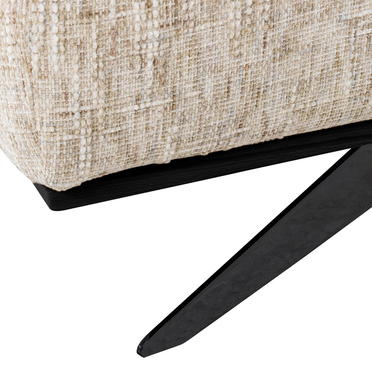 ECKSOFA PORTLAND in Struktur Beige Kopfteilverstellung  295/187 cm  - Beige/Schwarz, Design, Holz/Textil (295/187cm) - Livetastic