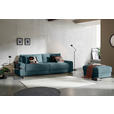 BIGSOFA in Cord Graublau  - Graublau/Schwarz, MODERN, Kunststoff/Textil (278/93/112cm) - Carryhome