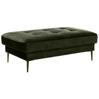 HOCKER in Textil Dunkelgrün  - Dunkelgrün/Schwarz, Modern, Textil (125/42/72cm) - Trendmanufaktur