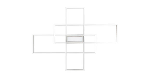 LED-DECKENLEUCHTE 100/75/7,5 cm - Nickelfarben, Design, Kunststoff/Metall (100/75/7,5cm) - Novel