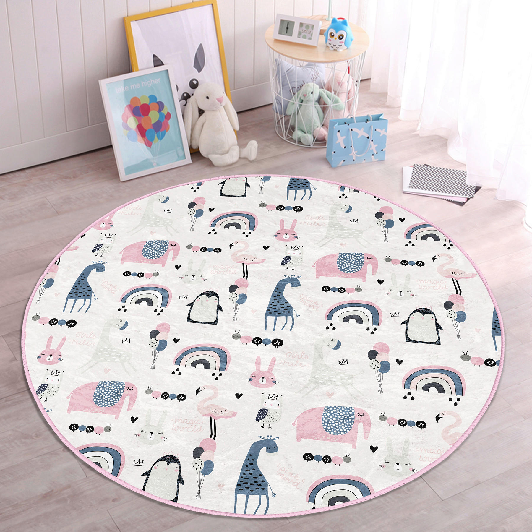 XXXLutz Kinderteppich Mehrfarbig 120x120 cm