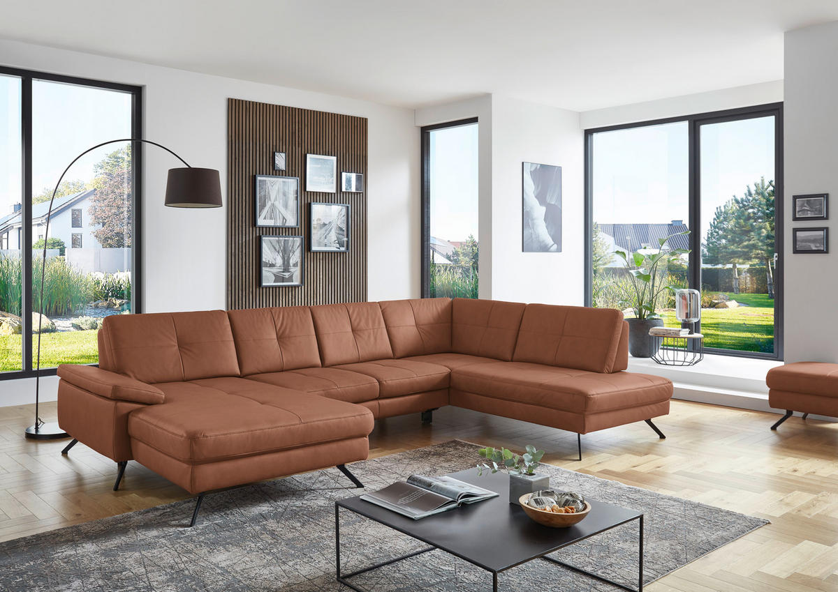 HOCKER in Textil Braun  - Schwarz/Braun, Design, Textil/Metall (130/47/65cm) - Beldomo System