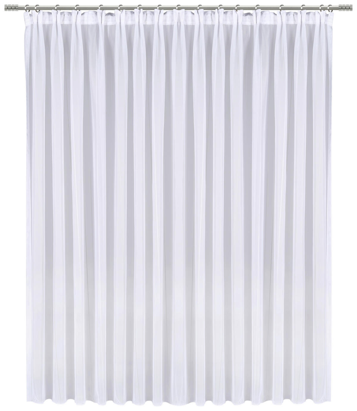 FERTIGSTORE  halbtransparent   300/145 cm  - Weiß/Grau, Basics, Textil (300/145cm) - Esposa