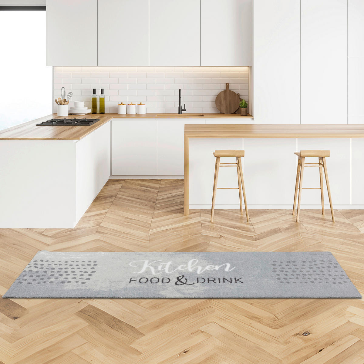 KÜCHENLÄUFER 50/150 cm Miabella Grau  - Grau, Basics, Kunststoff (50/150cm) - Astra