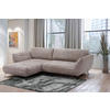 ECKSOFA in Struktur Hellbraun  - Hellbraun/Schwarz, Design, Textil/Metall (187/282cm) - Livetastic