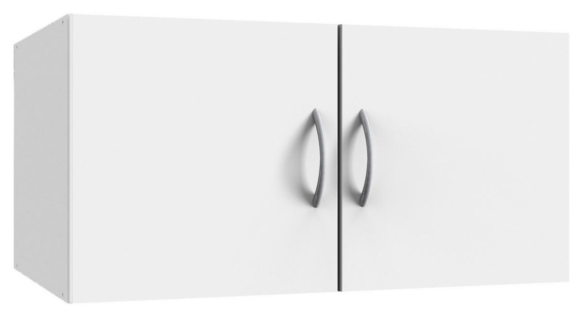 ÖVERSKÅP 80/40/40 cm   - vit/aluminiumfärg, Basics, trämaterial/plast (80/40/40cm) - Xora