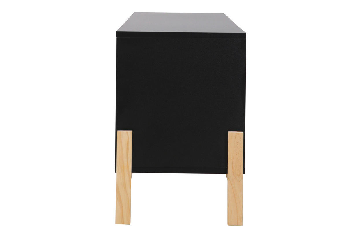 LOWBOARD  in 140/51,5/35 cm  - Schwarz/Naturfarben, Design, Holz/Holzwerkstoff (140/51,5/35cm) - Livetastic