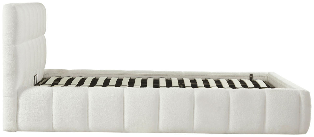 POLSTERBETT 140/200 cm  Creme  - Creme/Schwarz, Modern, Holz/Kunststoff (140/200cm) - Livetastic