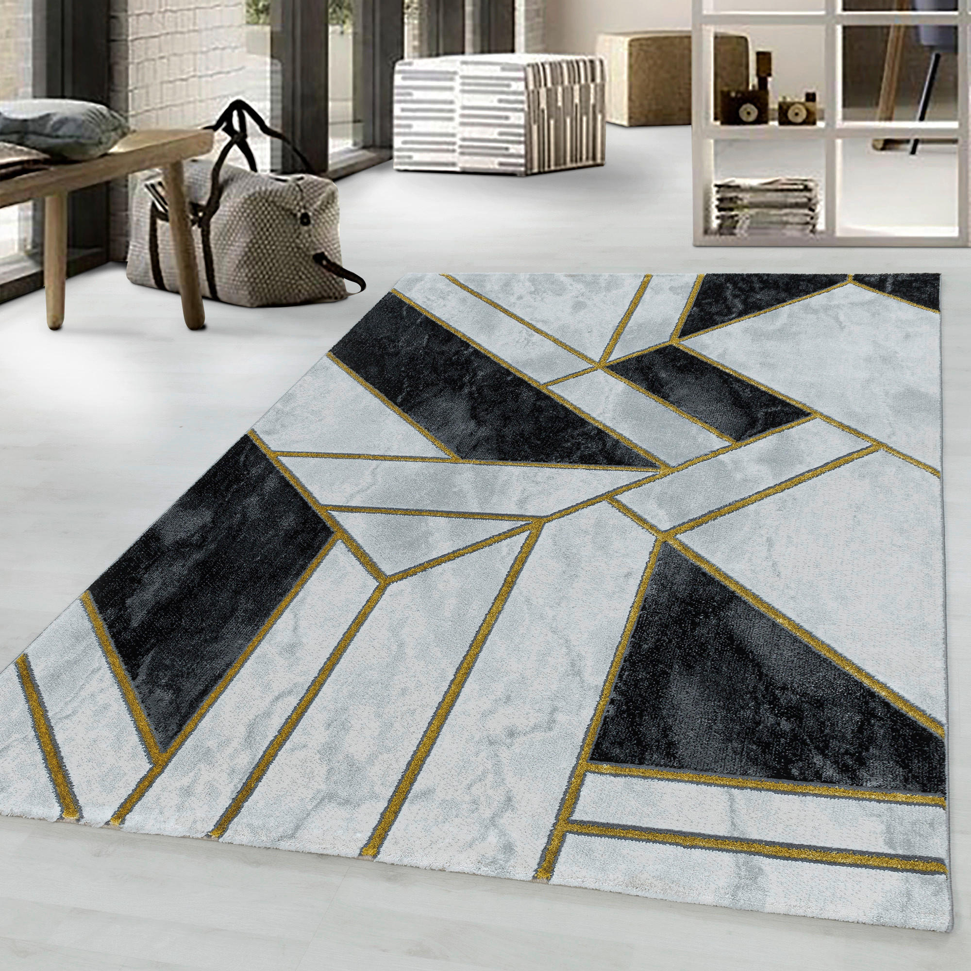 WEBTEPPICH  160/230 cm  Goldfarben   - Goldfarben, Design, Textil (160/230cm) - Novel