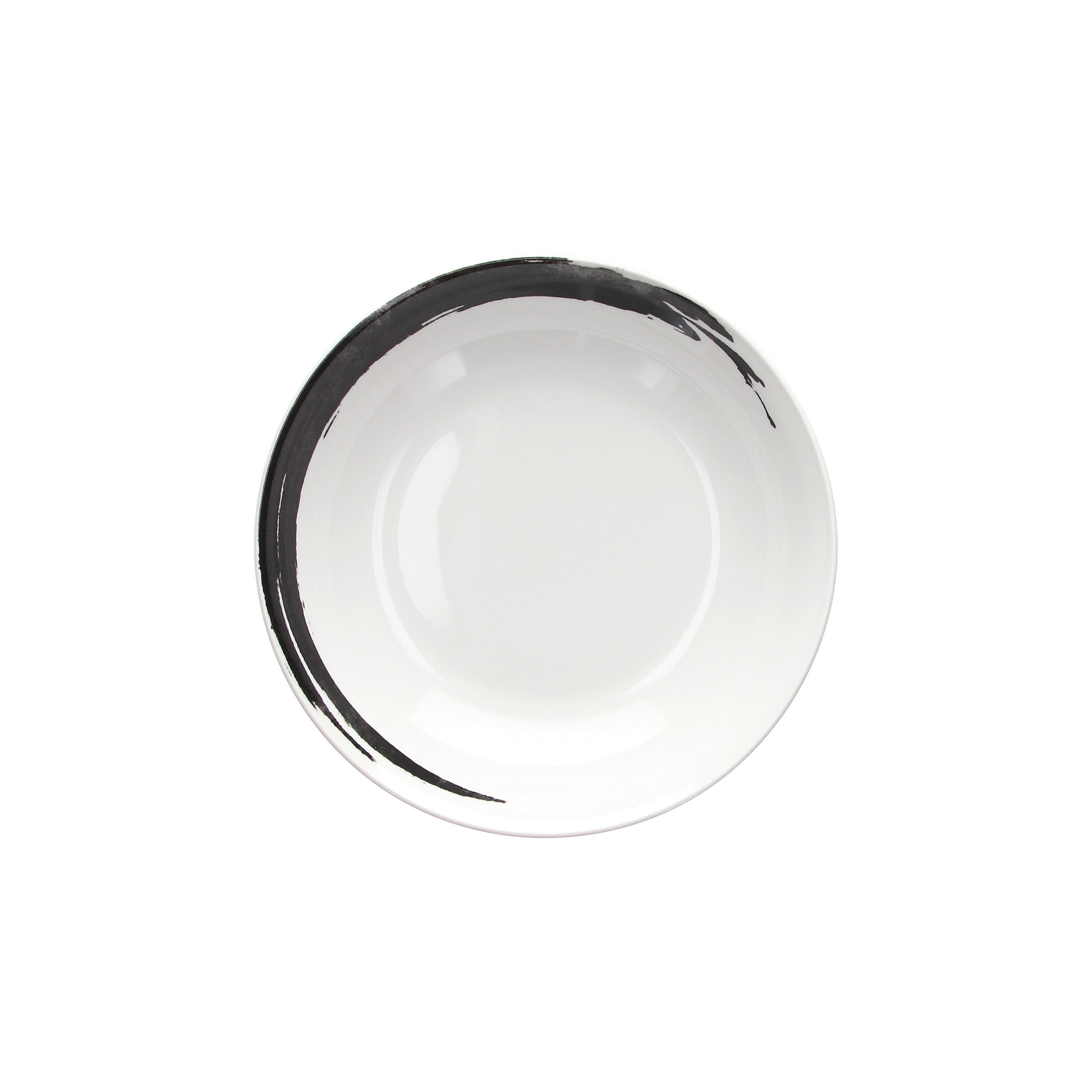 GLOBOKI KROŽNIK  MADISON ORBIT  keramika   20/4.5 cm      - črna/bela, Basics, keramika (20/4.5cm) - Tognana