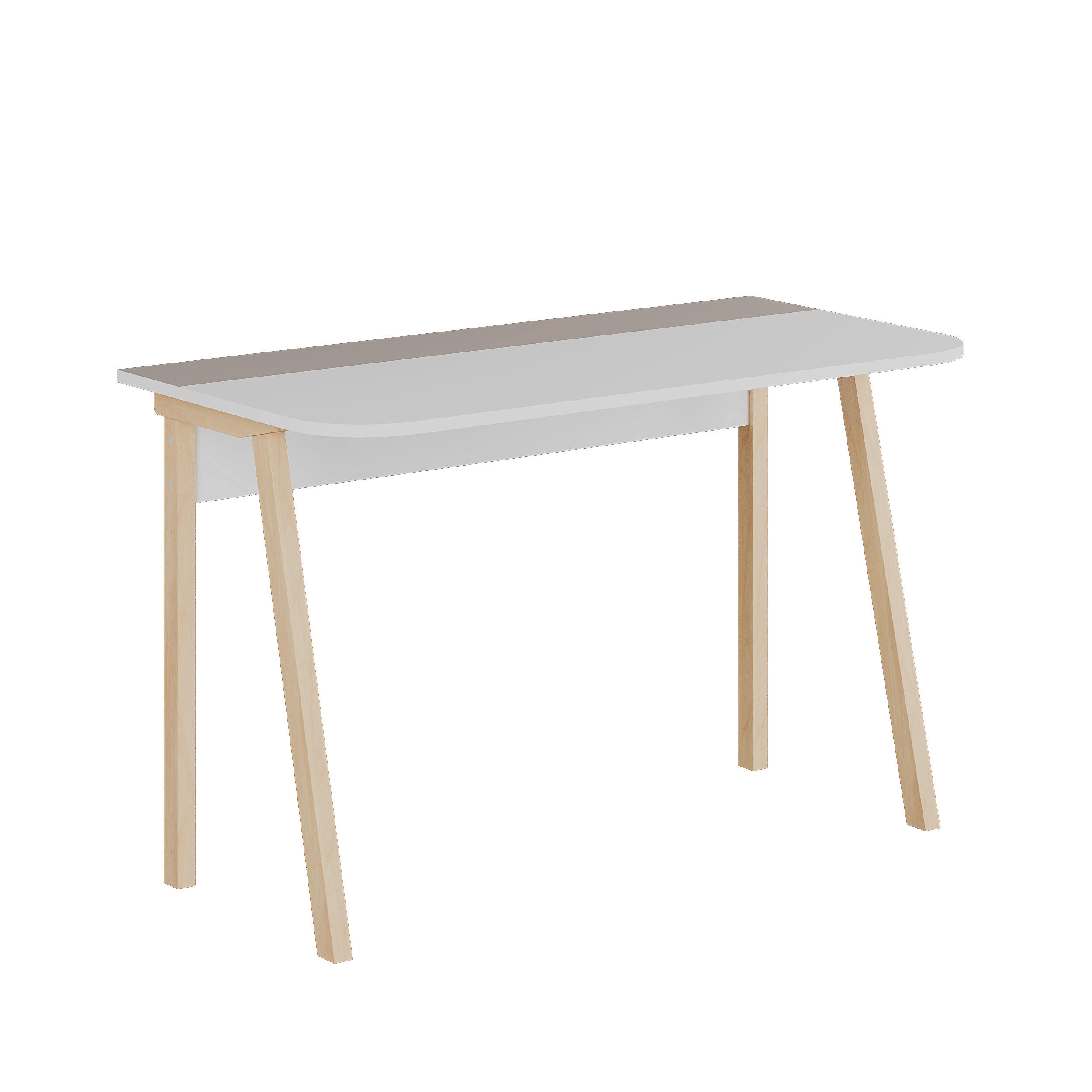 Livetastic Schreibtisch Weiß, Mokka 60x75x120 cm