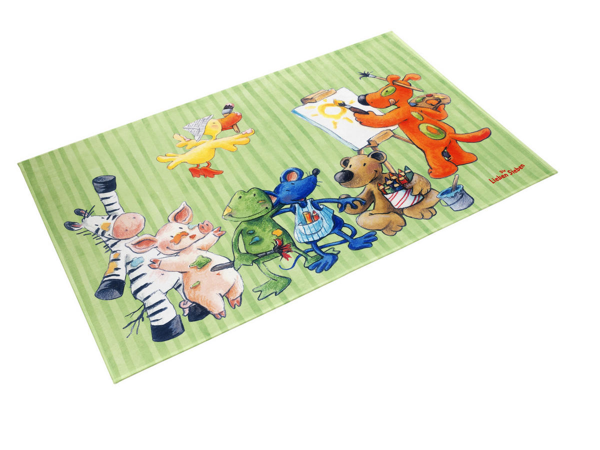 KINDERTEPPICH 100/160 cm Die Lieben Sieben  - Multicolor, Trend, Kunststoff/Textil (100/160cm)