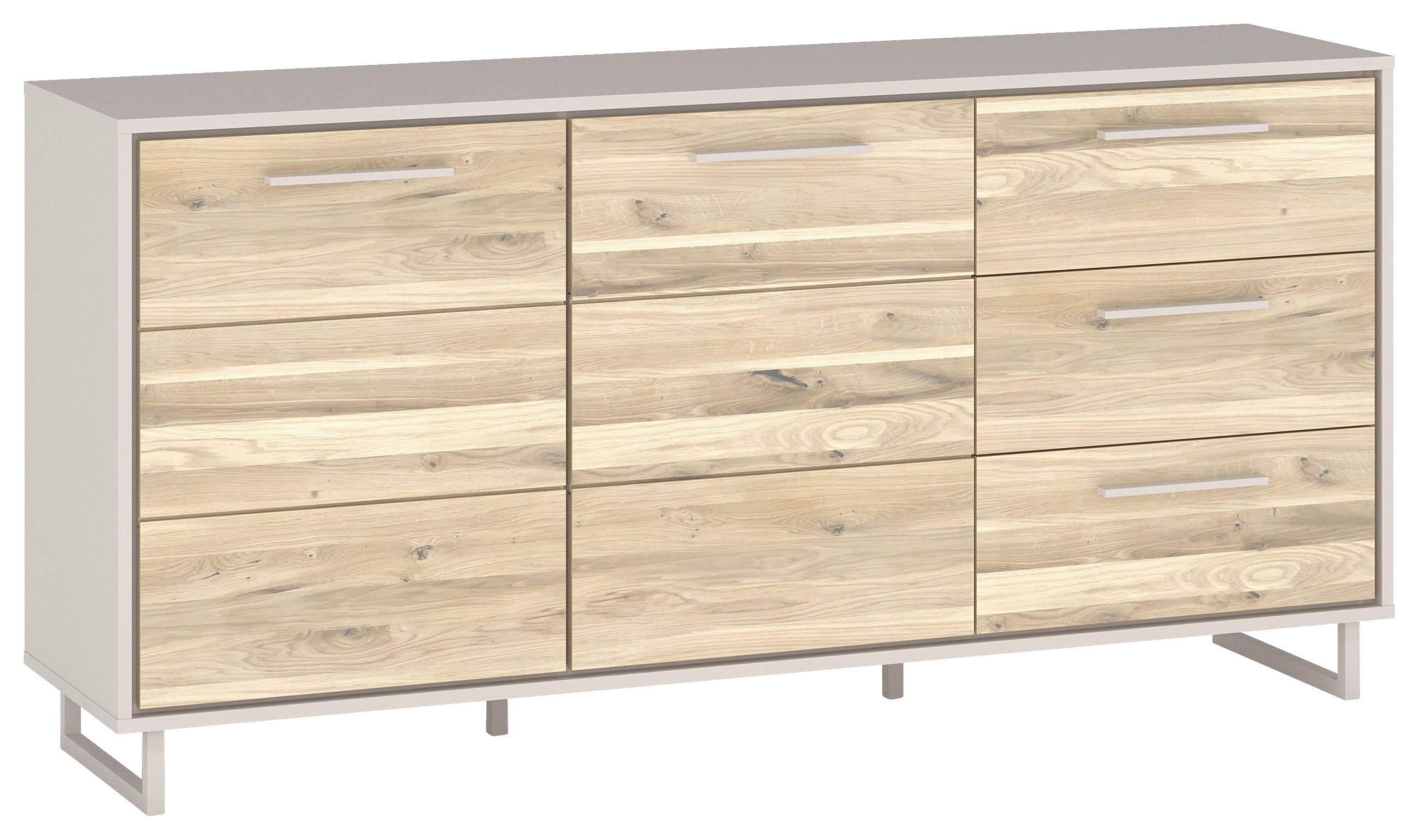 KOMMODE Kaunas  in 163/79/40 cm  - Kaschmir/Eiche Bianco, Design, Holz/Holzwerkstoff (163/79/40cm) - Livetastic