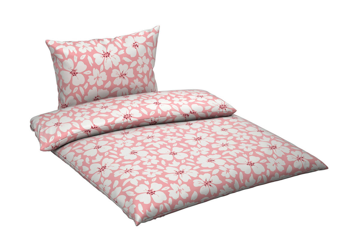 BETTWÄSCHE Satin 160/210 cm  - Hellrosa, Design, Textil (160/210cm) - Esposa