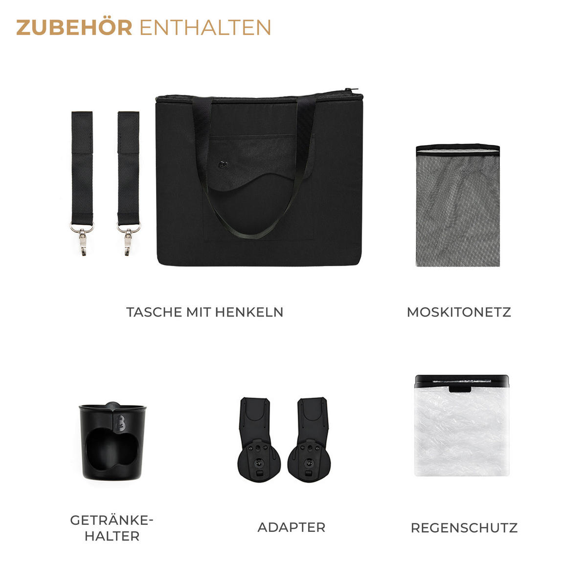 BUGGY Yoxi  - Schwarz Hochglanz/Schwarz, Basics, Kunststoff/Textil (59/91/106cm) - Kinderkraft