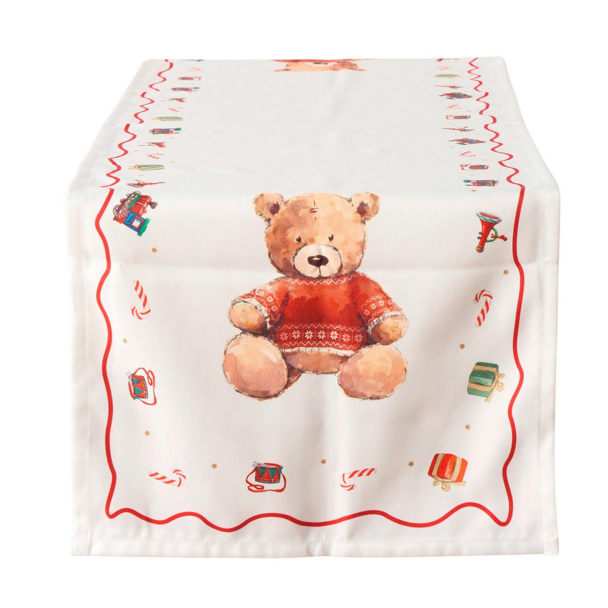 TISCHLÄUFER Textil Braun, Rot  - Rot/Braun, Basics, Textil (140/40/1cm)