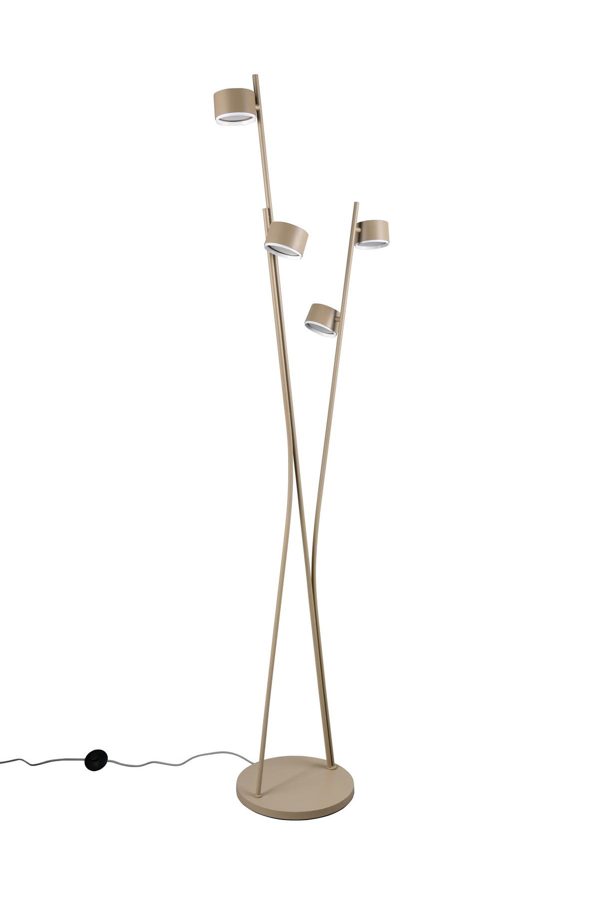 STEHLEUCHTE Coda 53/33/180 cm   - Beige/Weiß, Design, Metall (53/33/180cm) - Trio Leuchten