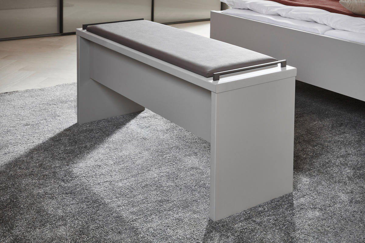 SITZBANK 120/53/40 cm Lederlook Braun, Grau  - Dunkelbraun/Braun, Design, Textil (120/53/40cm) - Dieter Knoll