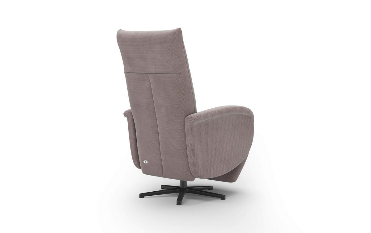 RELAXSESSEL in Textil Taupe  - Taupe/Schwarz, KONVENTIONELL, Textil/Metall (75/112/82cm) - Sit & More