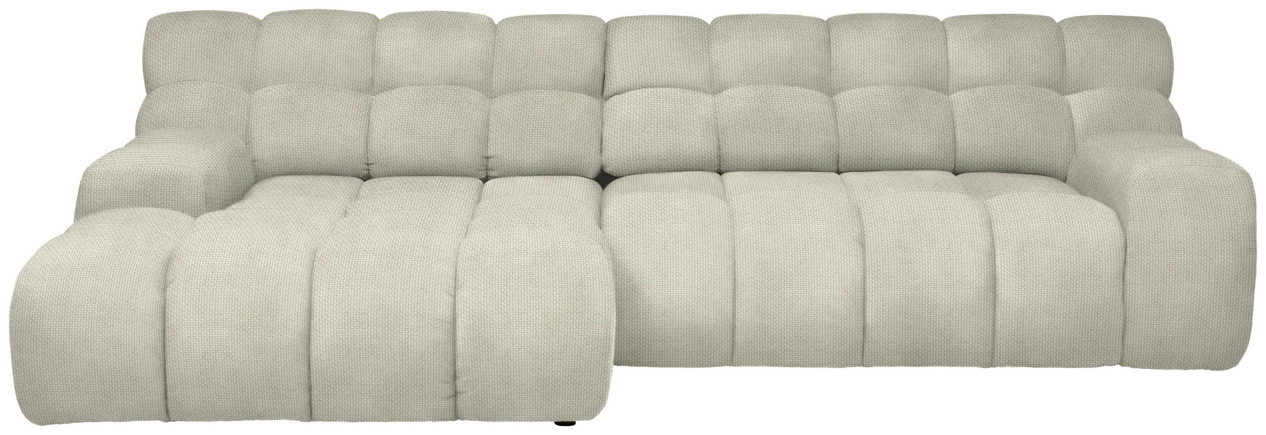 ECKSOFA in Webstoff Naturfarben  - Schwarz/Naturfarben, Modern, Kunststoff/Textil (180/297cm) - Welnova