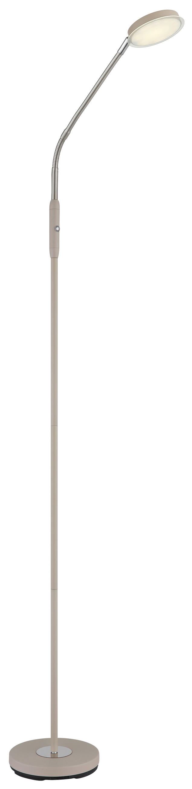 LED-STEHLEUCHTE Silvio 52/20/173 cm  - Sandfarben/Klar, Design, Kunststoff/Metall (52/20/173cm)