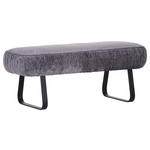 HOCKERBANK 132/53/54 cm Chenille Grau Metall  - Schwarz/Grau, Design, Textil/Metall (132/53/54cm) - Moderano