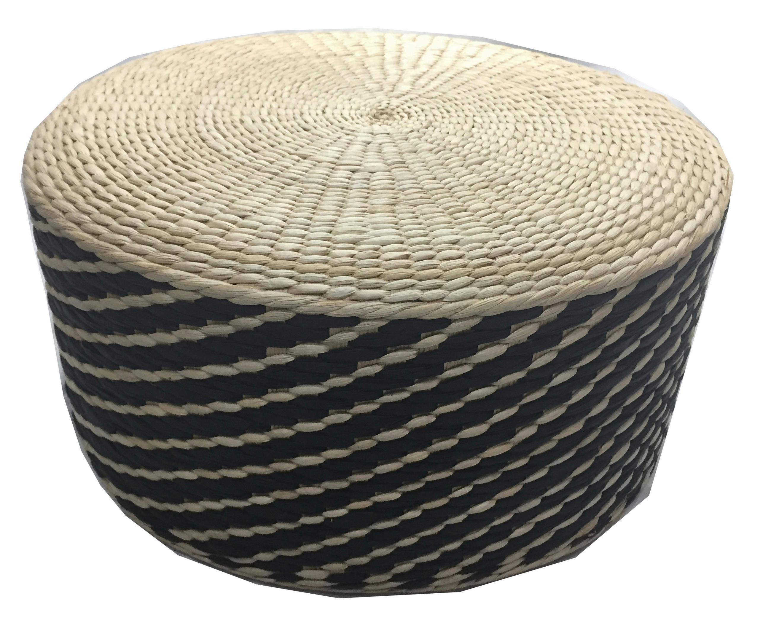 HOCKER Naturfarben, Schwarz  - Schwarz/Naturfarben, LIFESTYLE, Naturmaterialien/Papier (48/24cm) - Landscape
