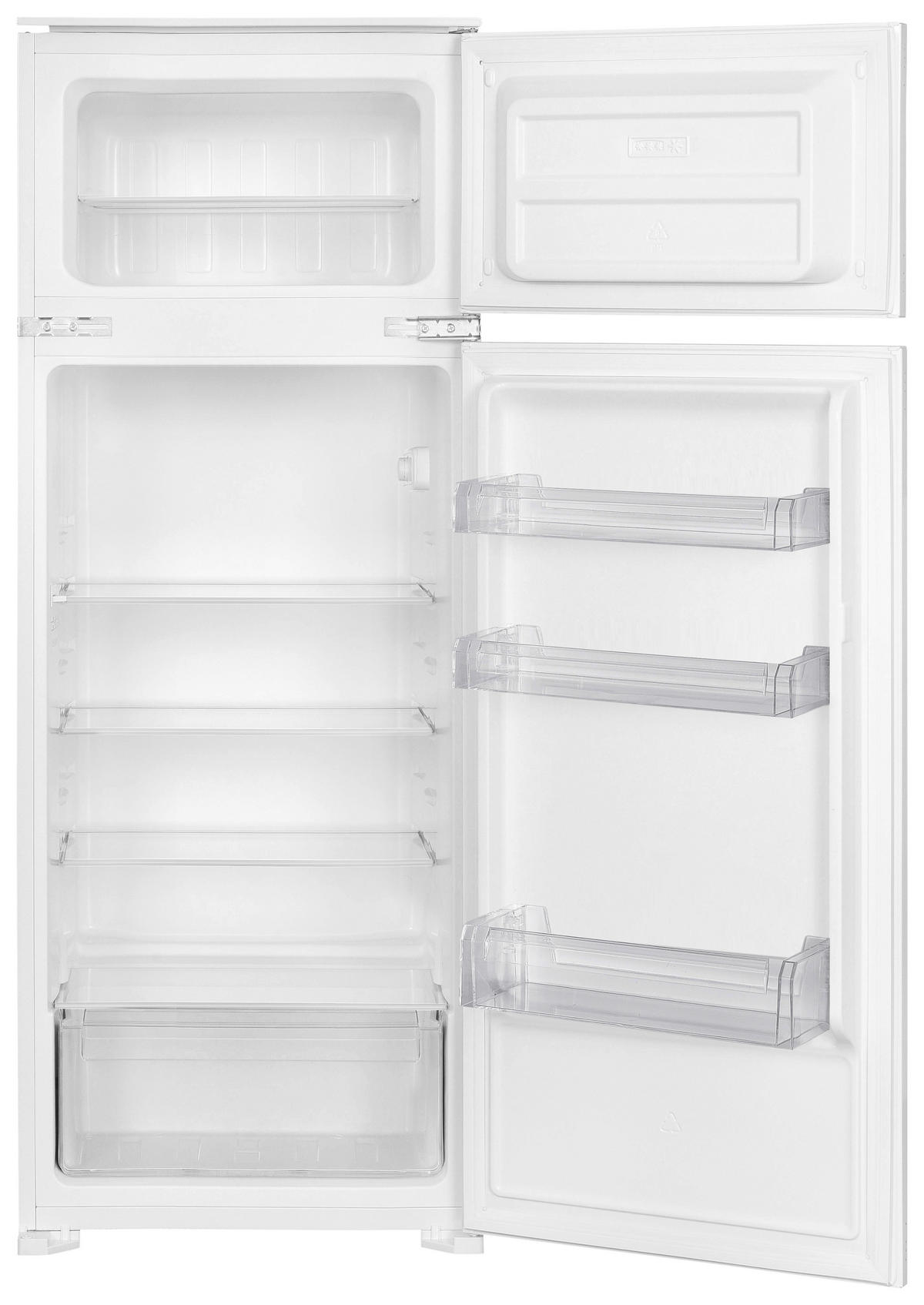 KÜHL-GEFRIER-KOMBINATION GKE144-16  - Weiß, Trend, Glas/Kunststoff (54/145/54cm) - Respekta