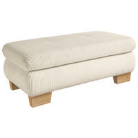 HOCKER Cord Creme  - Eiche Bianco/Creme, KONVENTIONELL, Holz/Textil (129/49/64cm) - SetOne by Musterring
