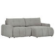 ECKSOFA Braun Flachgewebe  - Schwarz/Braun, KONVENTIONELL, Kunststoff/Textil (256/157cm) - Carryhome
