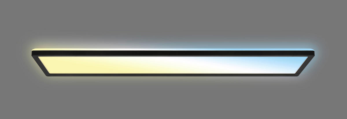LED-PANEEL Slim 98/20/3 cm   - Schwarz, Design, Kunststoff (98/20/3cm)