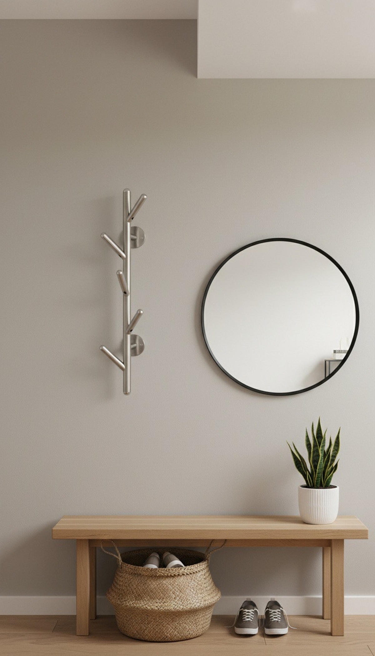 WANDGARDEROBE  in Alufarben, Edelstahlfarben  - Edelstahlfarben/Alufarben, Design, Metall (12/63/16cm)