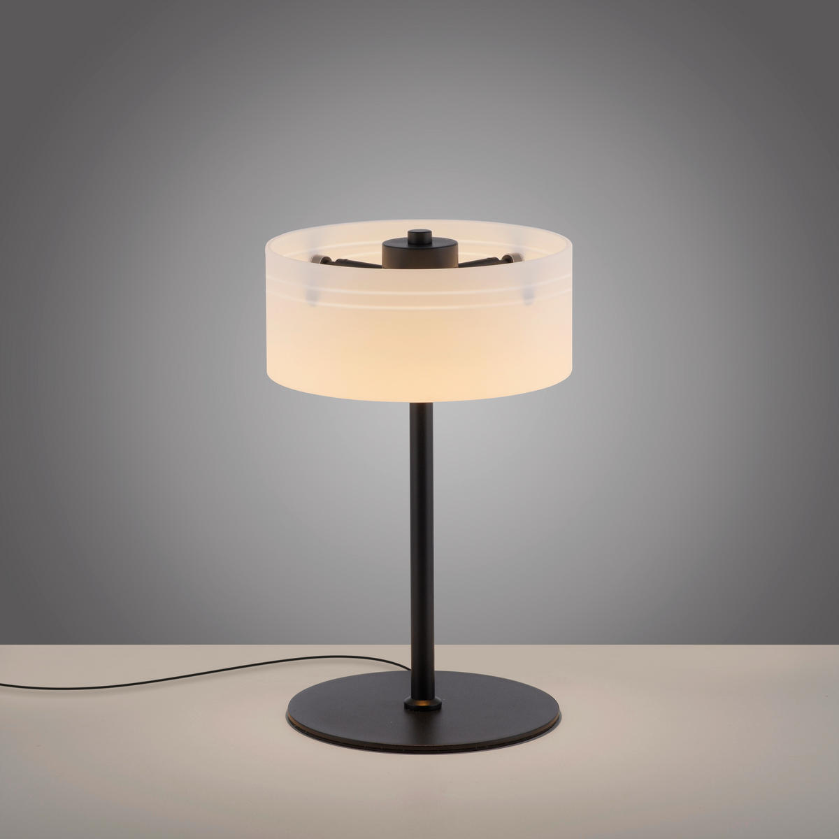 LED-TISCHLEUCHTE 20/20/33 cm   - Schwarz, Design, Glas/Kunststoff (20/20/33cm)