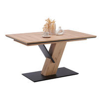 ESSTISCH in Holzwerkstoff 140-220/90/76 cm  - Schwarz/Eiche Artisan, KONVENTIONELL, Holzwerkstoff (140-220/90/76cm) - Valdera