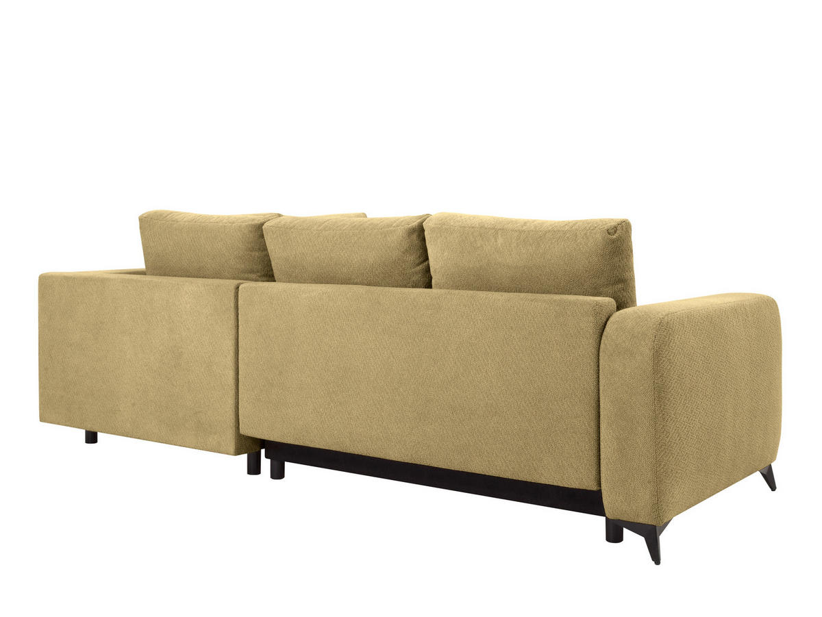 ECKSOFA CORTEZ Grün  - Schwarz/Grün, Design, Textil/Metall (260/215cm) - MID.YOU