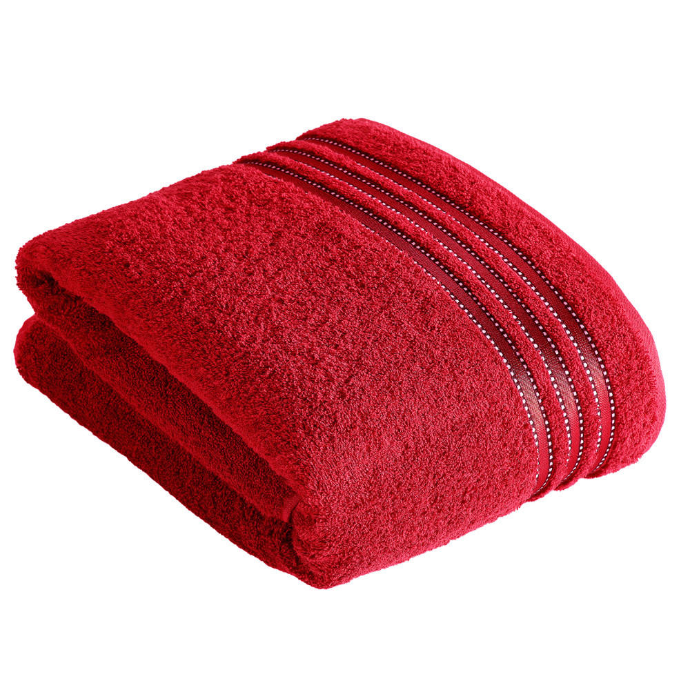 BADETUCH Cult de Luxe NOS Vossen Wäsche Rot 150/100 cm  - Rot, Basics, Textil (150/100cm) - Vossen
