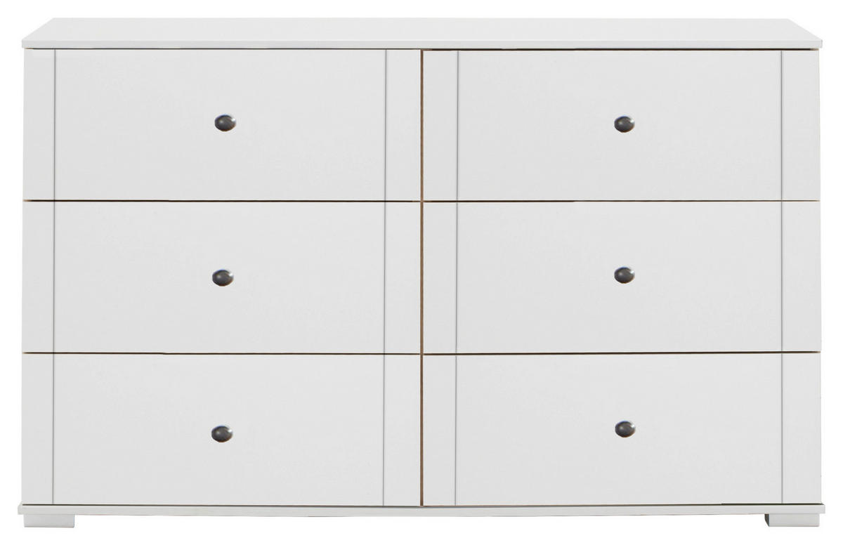 SIDEBOARD  in 130/83/41 cm  - Schwarz/Weiß, KONVENTIONELL, Holzwerkstoff/Kunststoff (130/83/41cm) - Boxxx