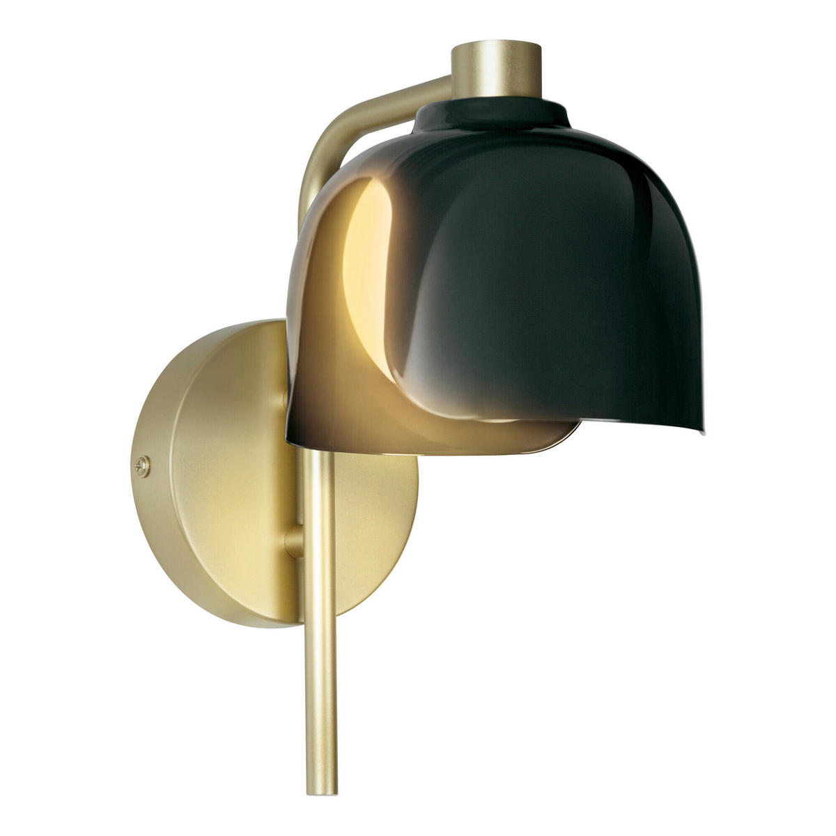 WANDLEUCHTE 13,5/21/24,5 cm   - Schwarz, Basics, Glas/Metall (13,5/21/24,5cm) - Osram