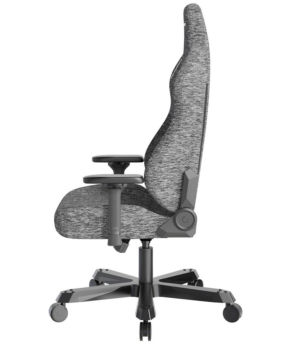 GAMINGSTUHL Grau Metall, Textil   - Schwarz/Grau, KONVENTIONELL, Textil/Metall (80/138,5-148/60cm) - Dxracer