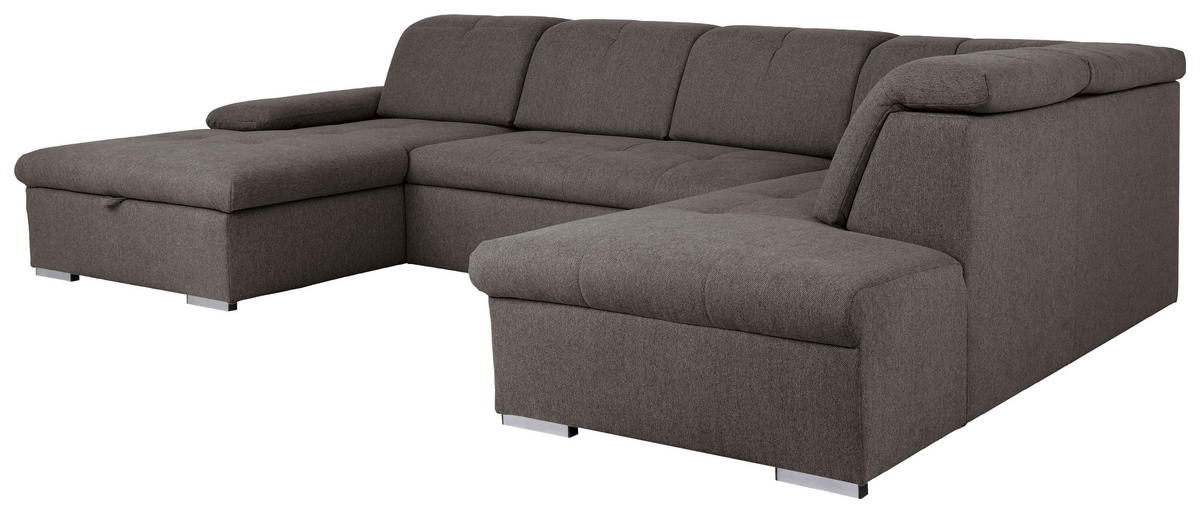 WOHNLANDSCHAFT Grau  - Grau, Design, Textil/Metall (173/328/215cm) - MID.YOU