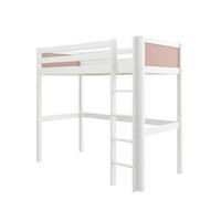 HOCHBETT 90/200 cm,  in Absturzsicherung, Leiter, Rollrost  - Rosa/Weiß, MODERN, Holz (90/200cm) - Chameo