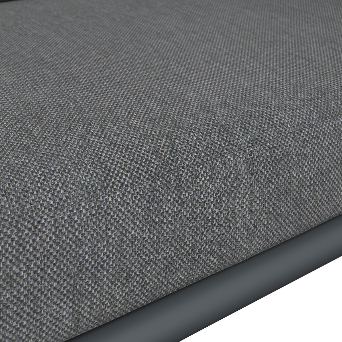 LOUNGEGARNITUR 169/289 cm Aluminium  - Dunkelgrau/Anthrazit, Design, Textil/Metall (169/289cm) - Amatio