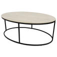 COUCHTISCH in Metall, Keramik 110/60/42 cm  - Creme/Schwarz, Design, Keramik/Metall (110/60/42cm) - Xora