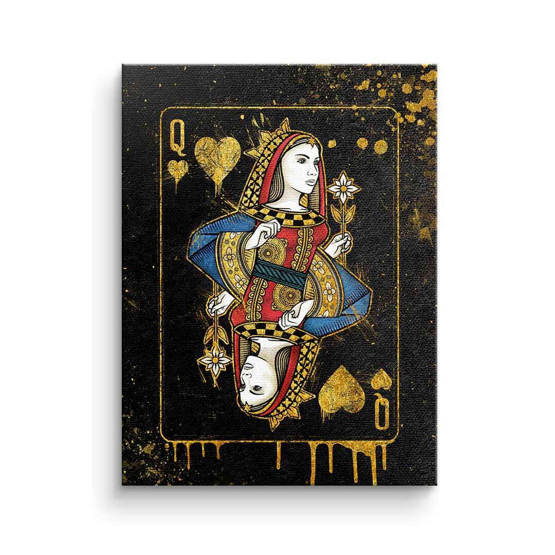 XXXLutz Leinwandbild Queen Card Mehrfarbig