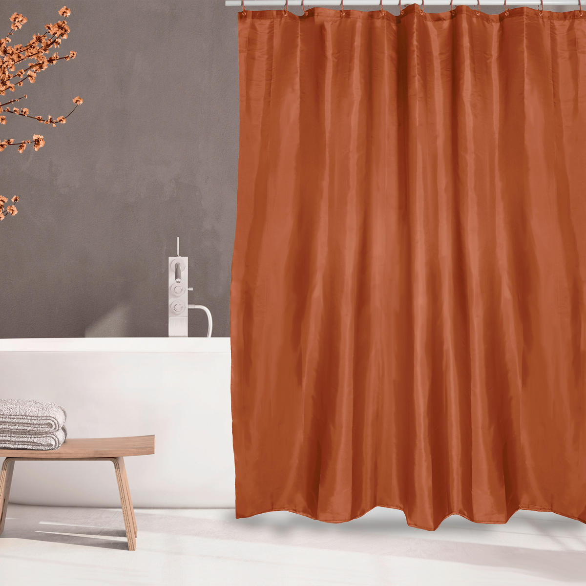 DUSCHVORHANG 180/200 cm  - Terracotta, Basics, Textil (180/200cm) - MSV