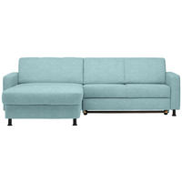ECKSOFA in Webstoff Türkis  165/257 cm  - Türkis/Schwarz, Design, Kunststoff/Textil (165/257cm) - Xora