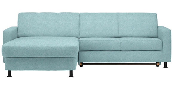 ECKSOFA in Webstoff Türkis  - Türkis/Schwarz, Design, Kunststoff/Textil (165/257cm) - Xora