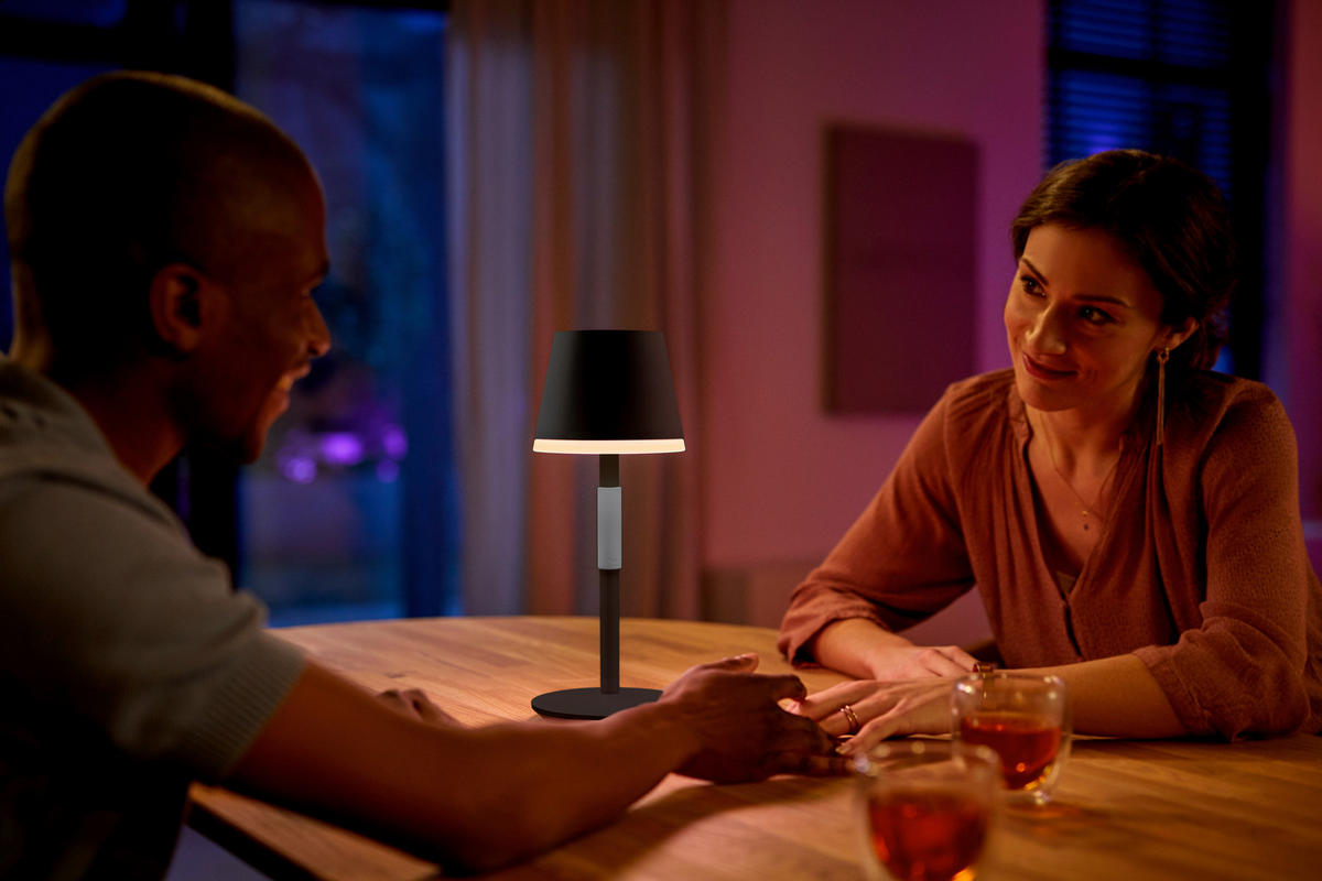 AKKU-TISCHLEUCHTE Hue 14,2/35 cm  - Weiß, Design, Metall (14,2/35cm) - Philips HUE